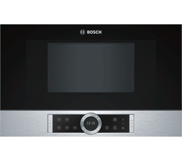 BOSCH Serie 8 BFL634GS1B Built-in Solo Microwave - Stainless Steel, Stainless Steel