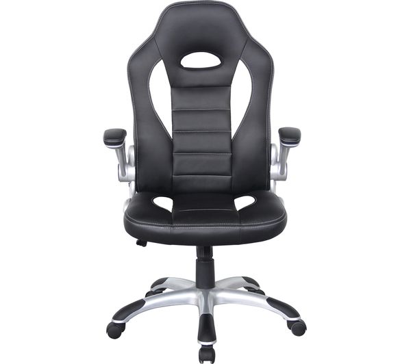 ALPHASON Talladega Gaming Chair - Black & White, Black