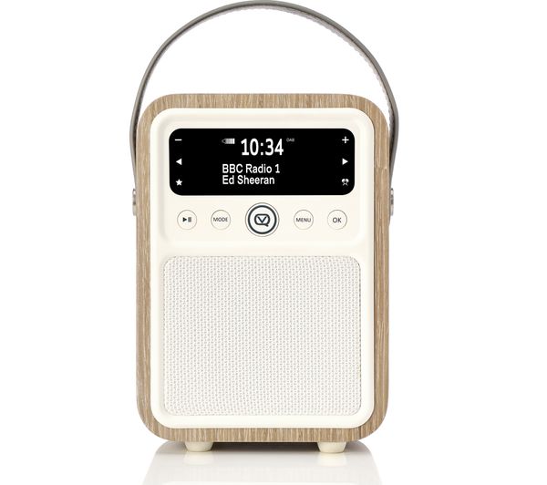 VQ Monty Portable DAB Bluetooth Clock Radio - Green Grass Oak, Green