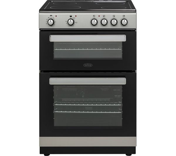 BELLING FSE608D 60 cm Electric Ceramic Cooker - Silver & Black, Silver