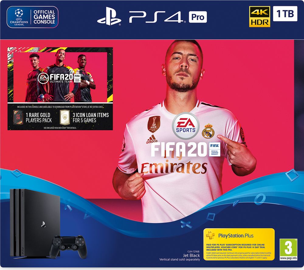 SONY PlayStation 4 Pro with FIFA 20 - 1 TB