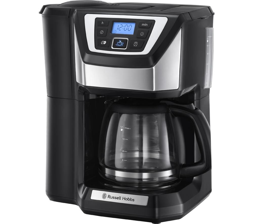 RUSSELL HOBBS Chester 22000 Grind and Brew Bean to Cup Coffee Machine - Black & Silver, Black