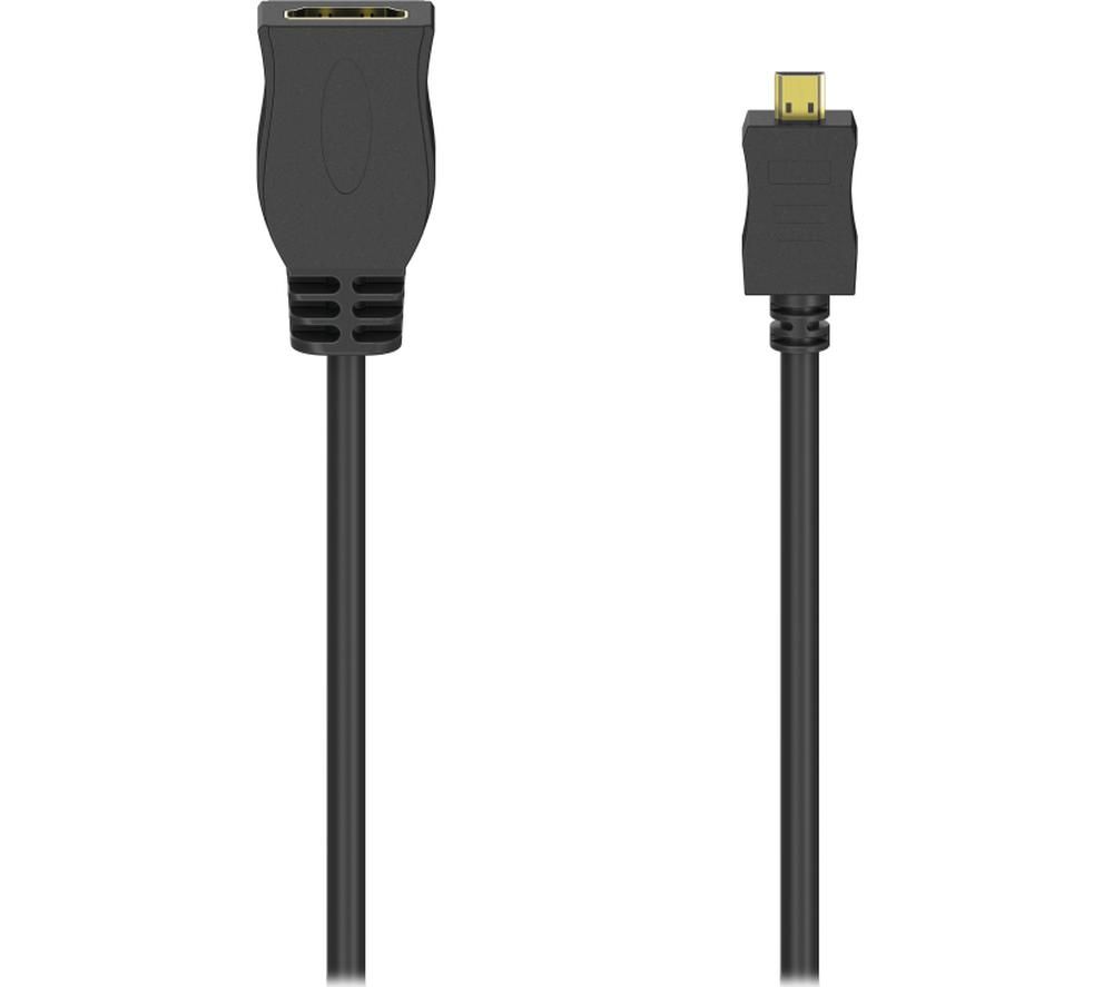 HAMA Micro HDMI to HDMI Adapter with Ethernet - 0.1 m