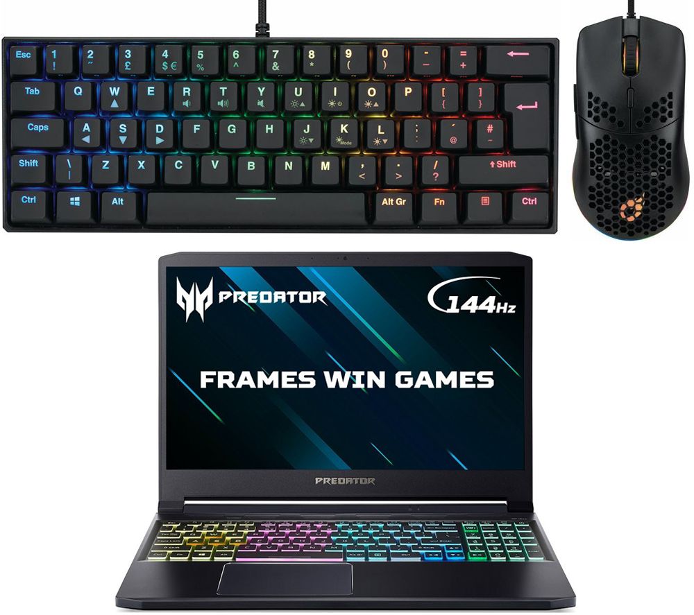 ACER Predator Triton 300 15.6" Gaming Laptop & Gaming Keyboard & Mouse Bundle - Intel®Core i7, RTX 2070, 1 TB SSD, Red