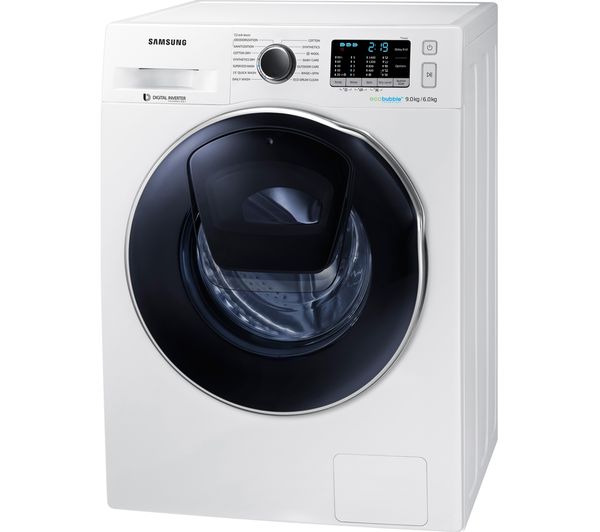 Samsung Washer Dryer ecobubble WD90K5B10OW 9 kg  - White, White