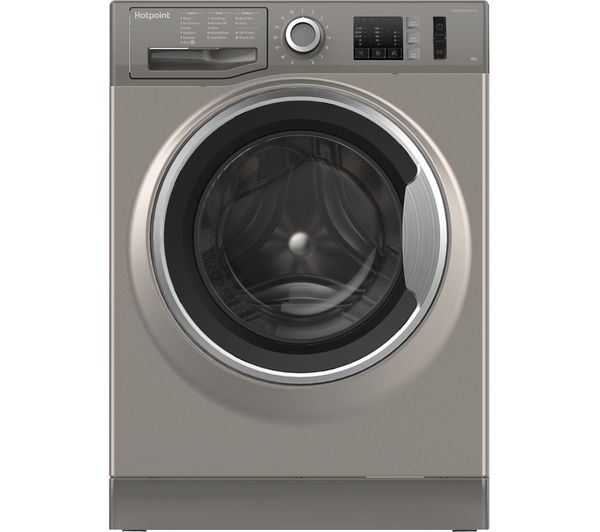 HOTPOINT NM10 844 GS 8 kg 1400 Spin Washing Machine - Graphite, Graphite
