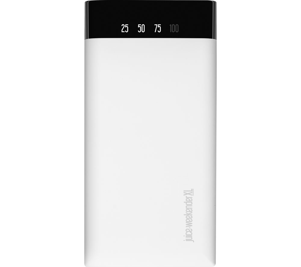JUICE Weekender XL Portable Power Bank - White, White