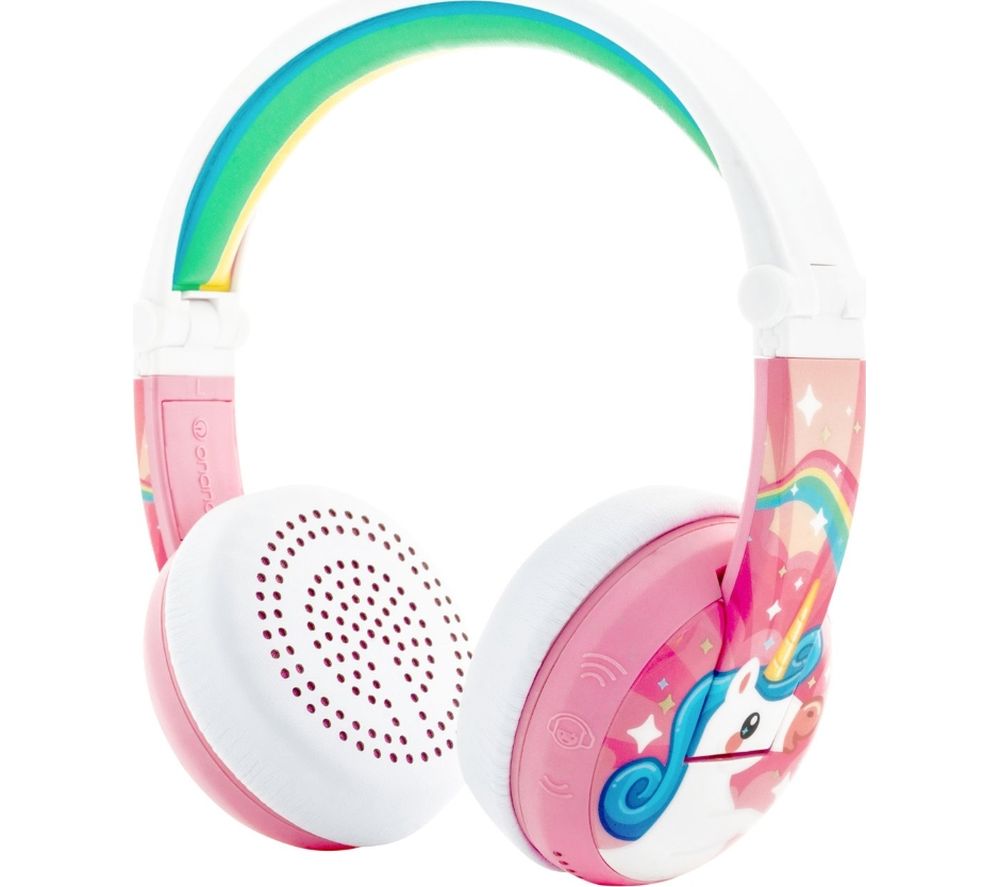 ONANOFF BuddyPhone Wave Wireless Bluetooth Kids Headphones - Pink Unicorn, Pink