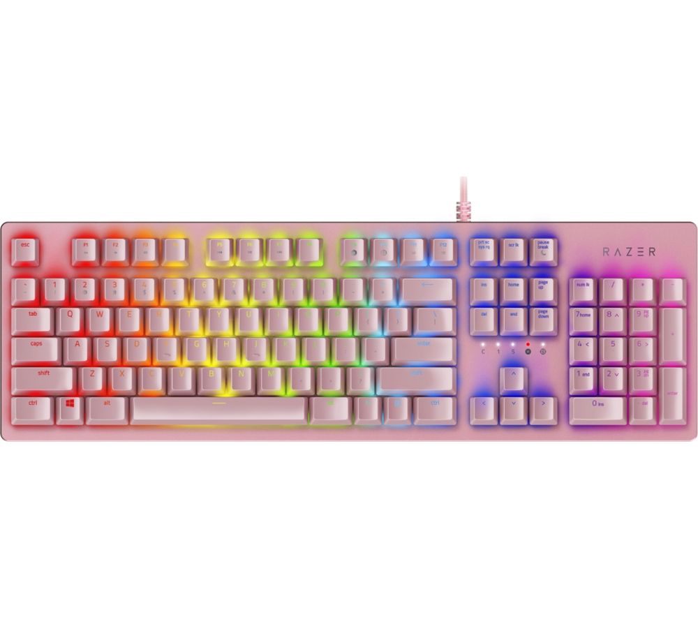 RAZER Huntsman Mechanical Gaming Keyboard  - Quartz Pink, Pink