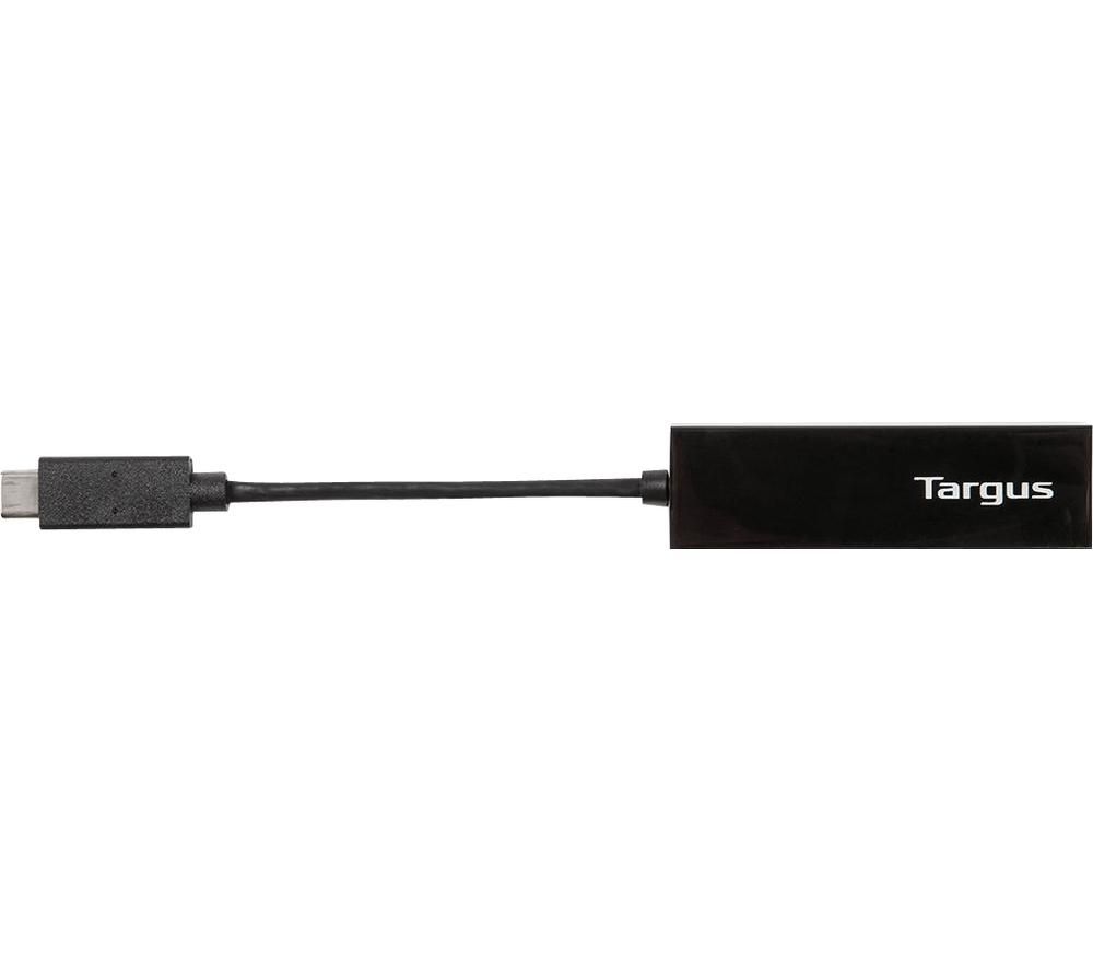 TARGUS USB-C to Gigabit Ethernet Adapter - Black, Black