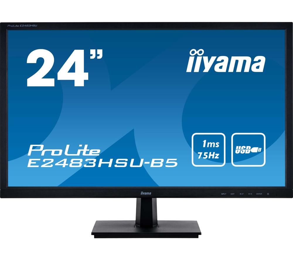 IIYAMA ProLite E2483HSU-B5 Full HD 24 LCD Monitor - Black, Black