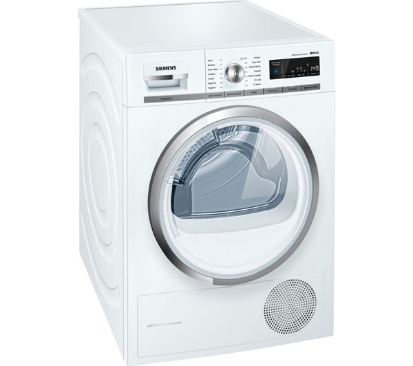 Siemens Tumble Dryer iQ500 WT47W590GB Condenser  - White, White