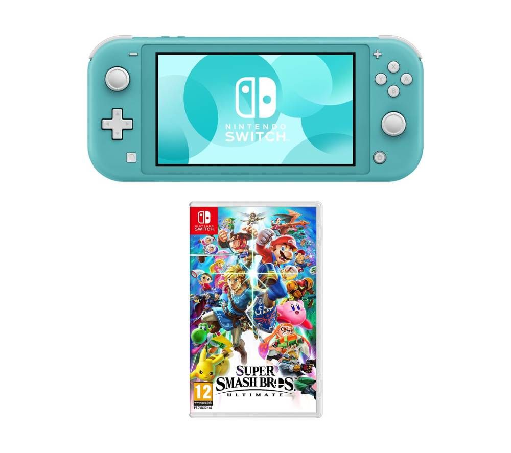 Nintendo Switch Lite & Super Smash Bros. Ultimate Bundle - Turquoise, Turquoise