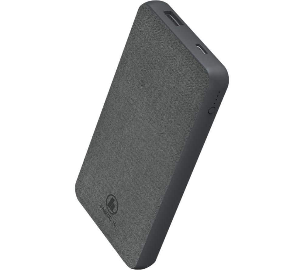 HAMA Essential Line Fabric 10 Portable Power Bank - Grey, Grey