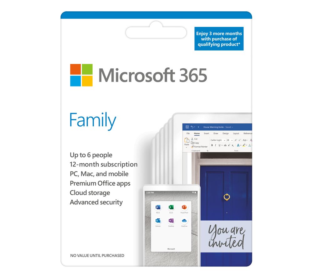 MICROSOFT 365 Family - 15 months for 6 users