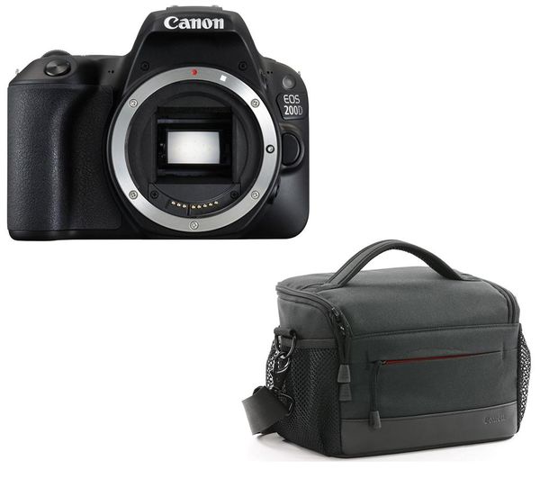 CANON EOS 200D DSLR Camera & Bag Bundle, Black