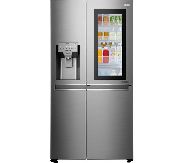 LG GSX960NSAZ Smart Fridge Freezer - Platinum Steel, Cream