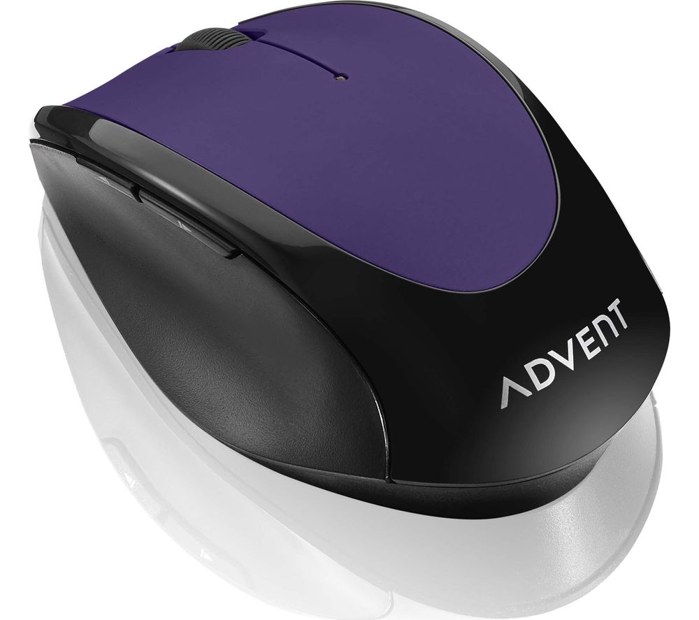 ADVENT AMWLPP19 Wireless Optical Mouse - Purple & Black, Purple