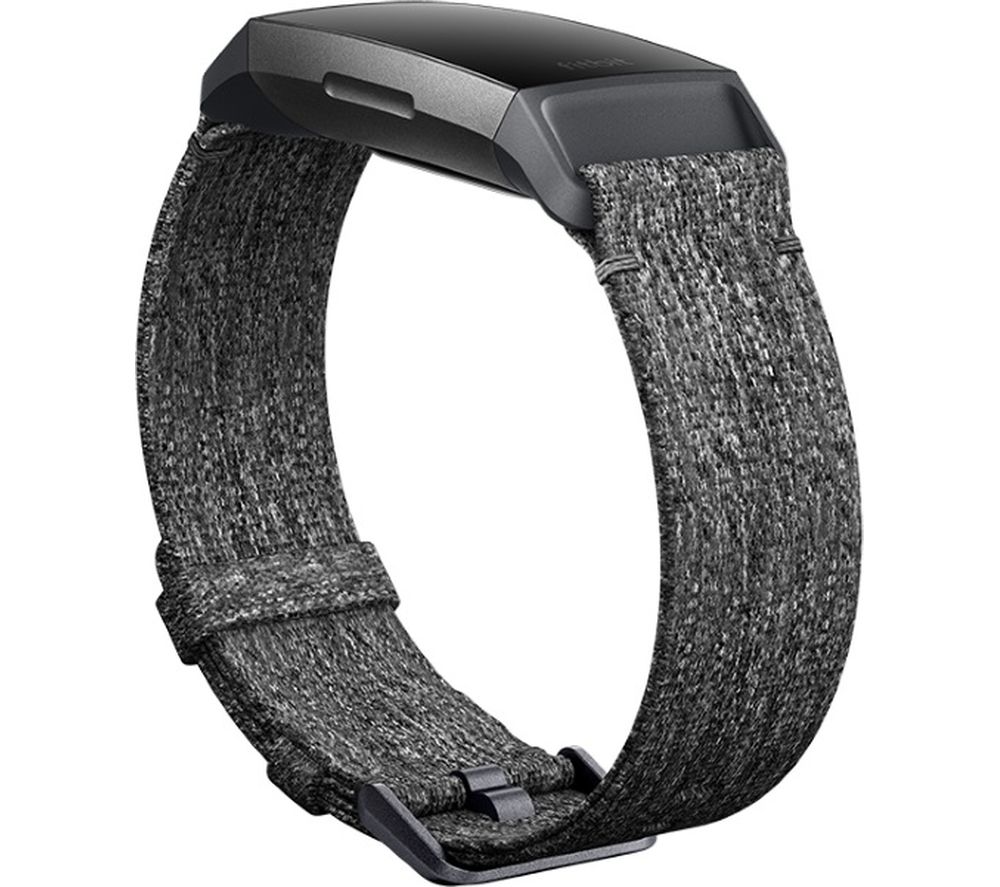 FITBIT Charge 3 Woven Band - Charcoal, Small, Charcoal