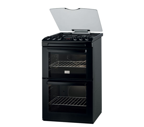 ZANUSSI ZCG551GNC Gas Cooker - Black, Black