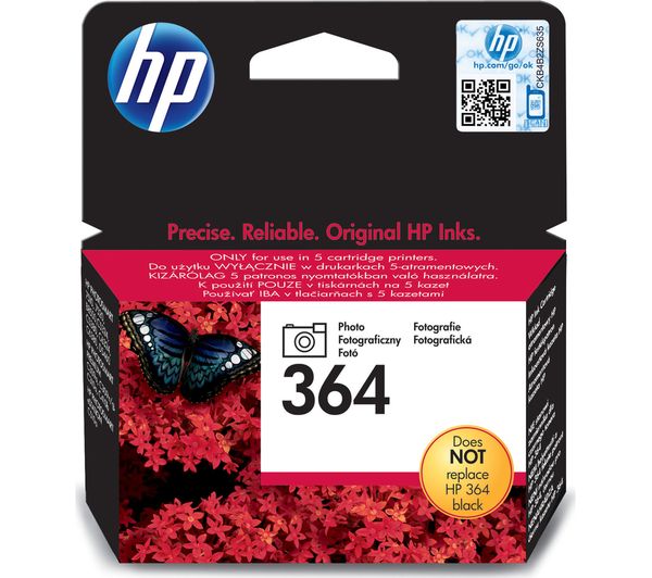 HP 364 Original Black Photo Ink Cartridge, Black