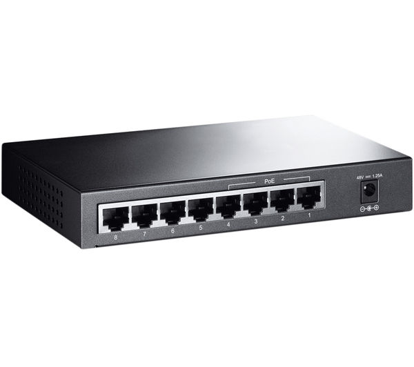 TP-LINK TL-SF1008P Network Switch - 8 port, Black