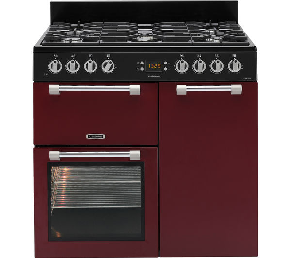 LEISURE Cookmaster CK90F232R Dual Fuel Range Cooker - Red, Red