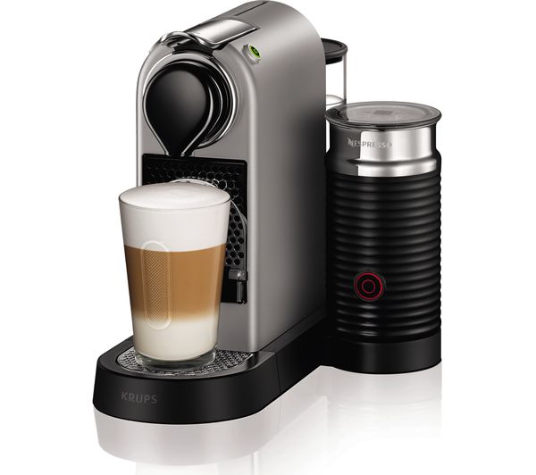 NESPRESSO by Krups Citiz & Milk XN760B40 Coffee Machine - Silver, Silver