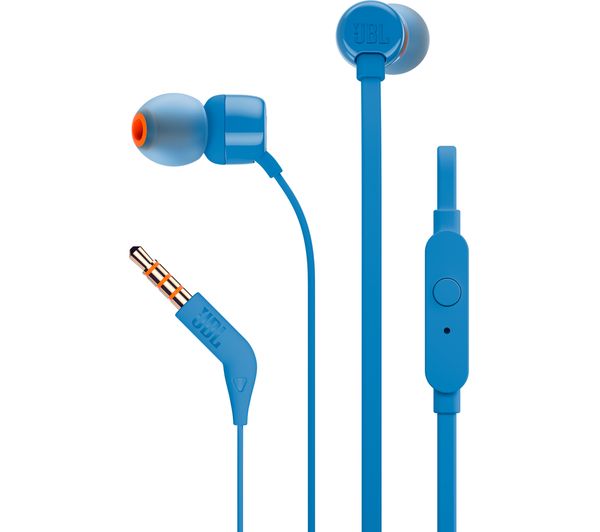 JBL T110 Headphones - Blue, Blue