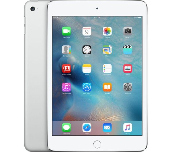 APPLE iPad mini 4 Cellular - 128 GB, Silver, Silver