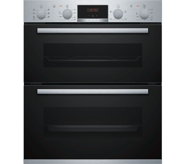 BOSCH Serie 4 NBS533BS0B Electric Built-under Double Oven - Stainless Steel, Stainless Steel