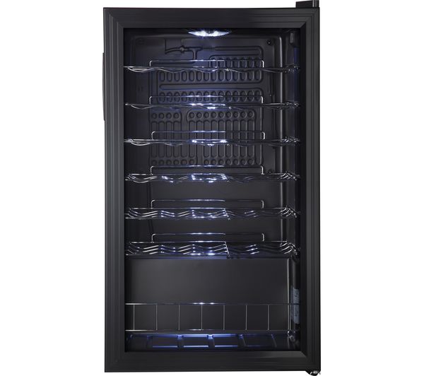 LOGIK LWC34B18 Wine Cooler - Black, Black