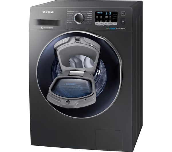 Samsung Washer Dryer ecobubble WD80K5B10OX 8 kg  - Graphite, Graphite