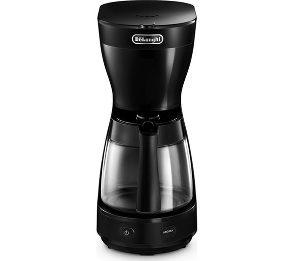 DELONGHI ICM16210 Filter Coffee Machine - Black, Black