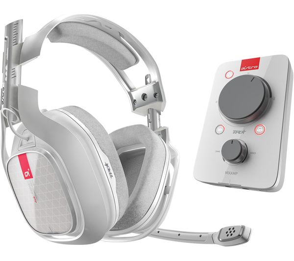A40TR Gaming Headset & MixAmp Pro TR Headset Amplifier - White, White