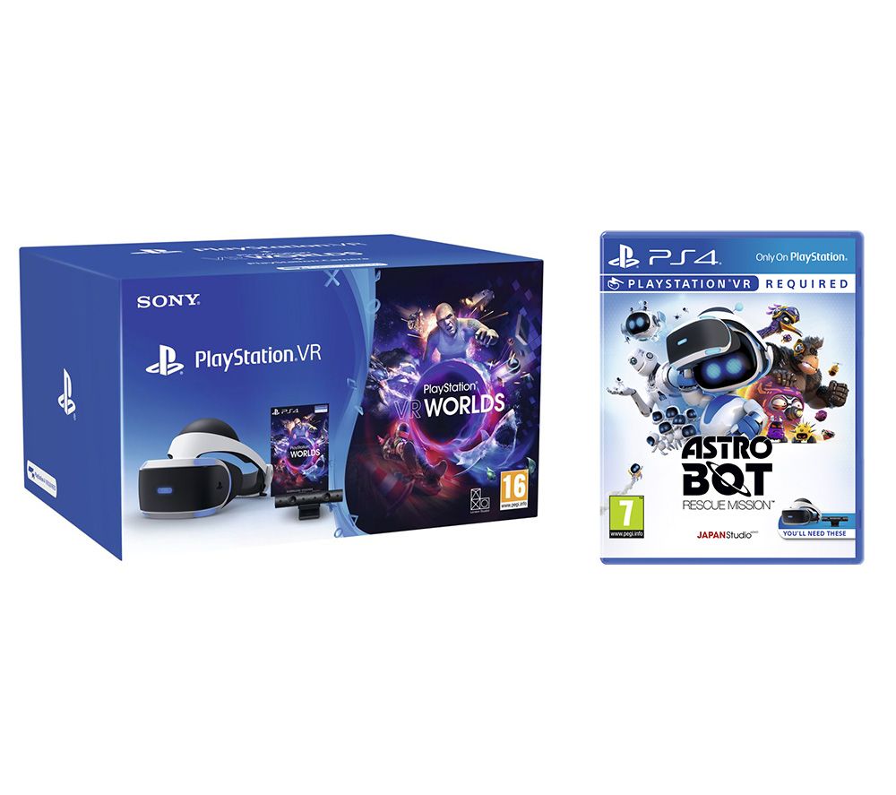 SONY PlayStation VR Starter Pack & Astro Bot Rescue Mission Bundle, White