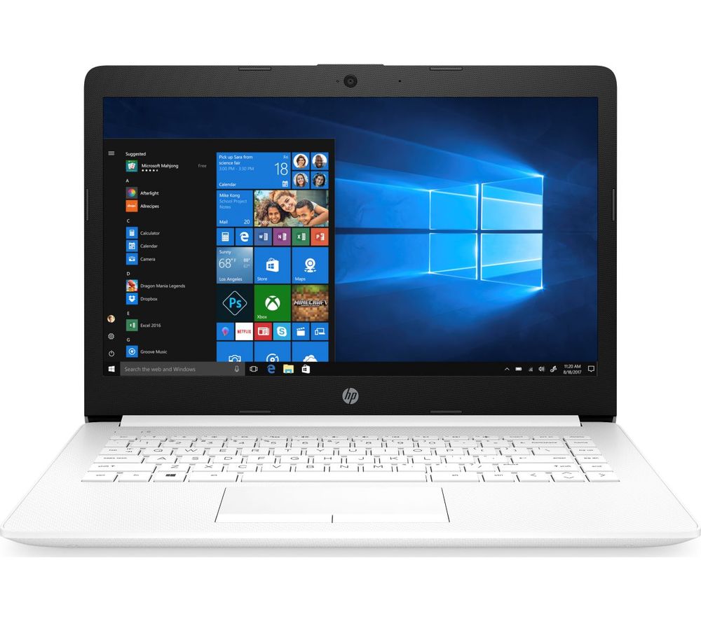 HP Stream 14-cm0507 14" Laptop - AMD A4, 64 GB eMMC, White, White