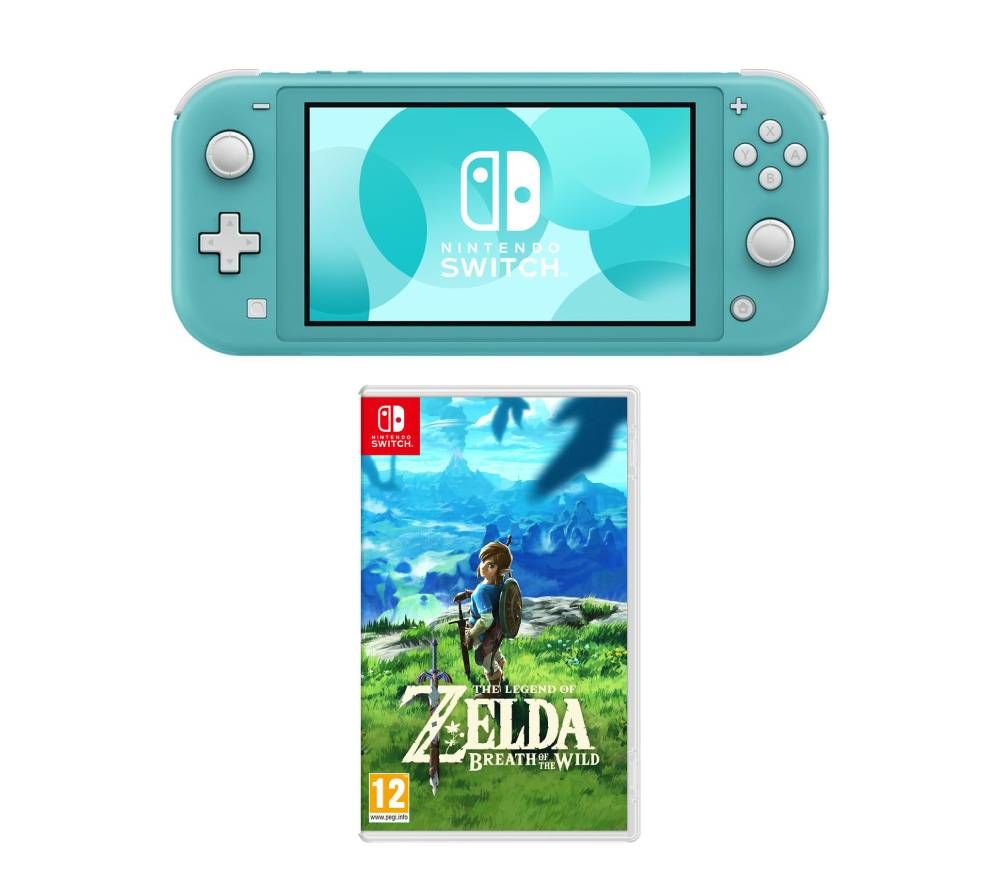 Nintendo Switch Lite & The Legend of Zelda Breath of the Wild Bundle - Turquoise, Turquoise
