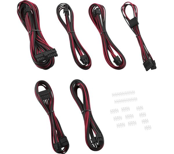 Cablemod C-Series AXi HXi TX & RM ModFlex Essentials Cable Kit - Black & Red