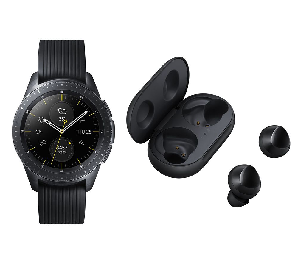 SAMSUNG Galaxy Watch & Galaxy Buds Bundle - Black, 42 mm, Black