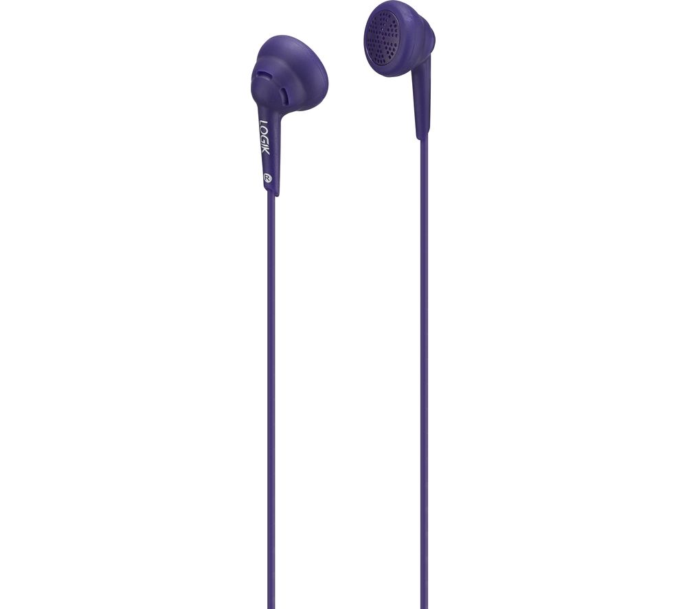 LOGIK Gelly LGELPUR21 Earphones - Purple, Purple