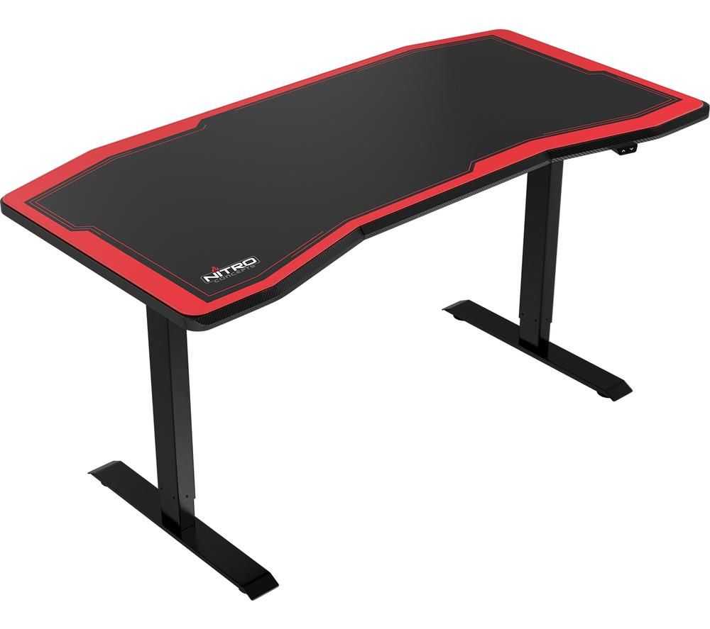 NITRO CONCEPTS D16E Carbon Gaming Desk  Black & Red