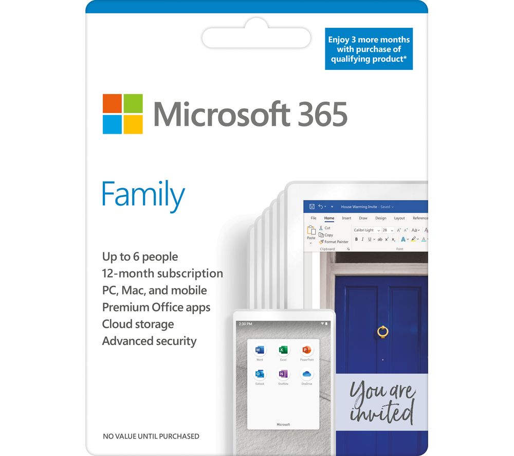 MICROSOFT 365 Family - 15 months for 6 users