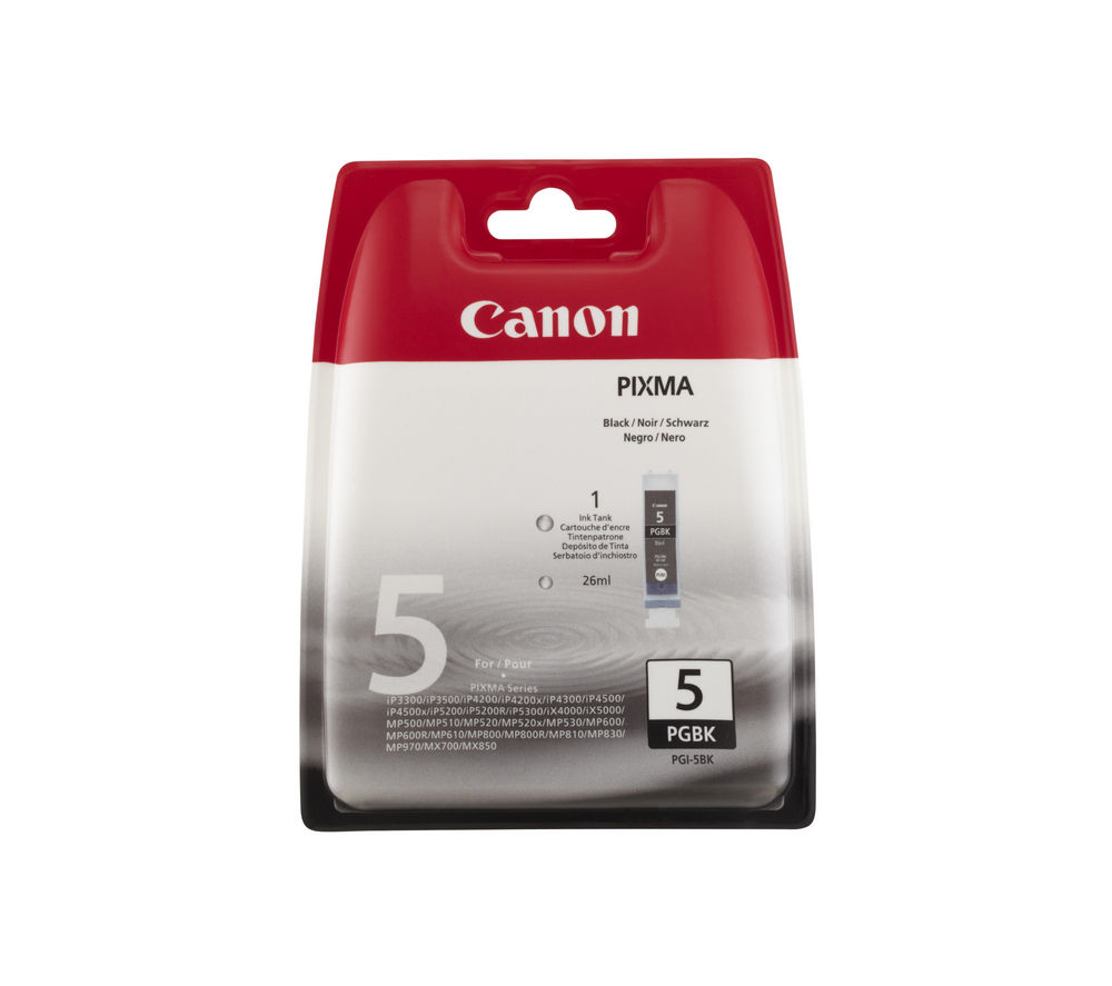 CANON PGI-5BK Black Ink Cartridge, Black