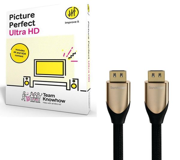 Knowhow Picture Perfect Plus & 2 m HDMI Cable with Ethernet Bundle, Gold