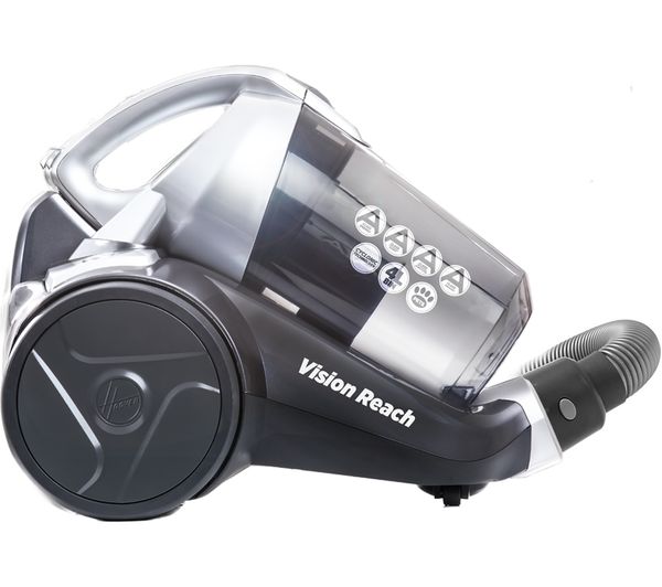 HOOVER Vision Reach Cylinder Bagless Vacuum Cleaner - Titanium, Titanium