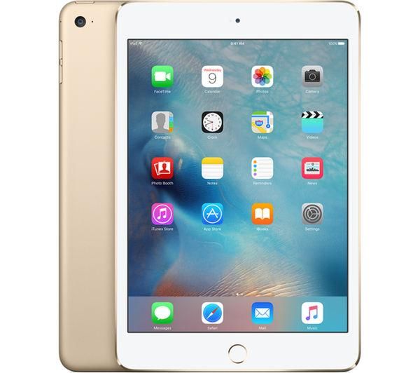 APPLE iPad mini 4 Cellular - 128 GB, Gold, Gold