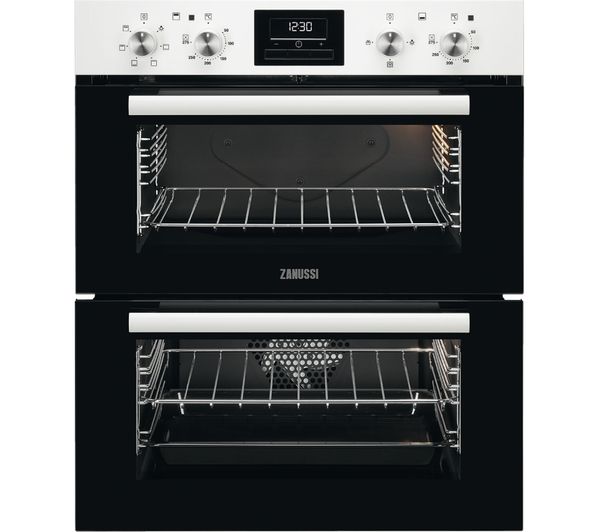 ZANUSSI ZOF35601WK Electric Built-under Double Oven - White Steel, White