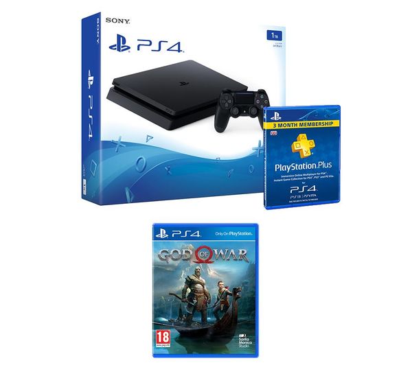 PlayStation 4 Slim, God Of War & PlayStation Plus 3 Month Subscription Bundle