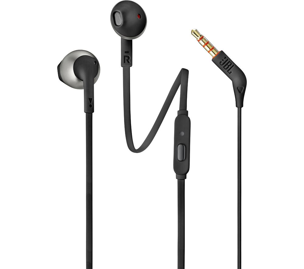 JBL Tune 205 Earphones - Black, Black